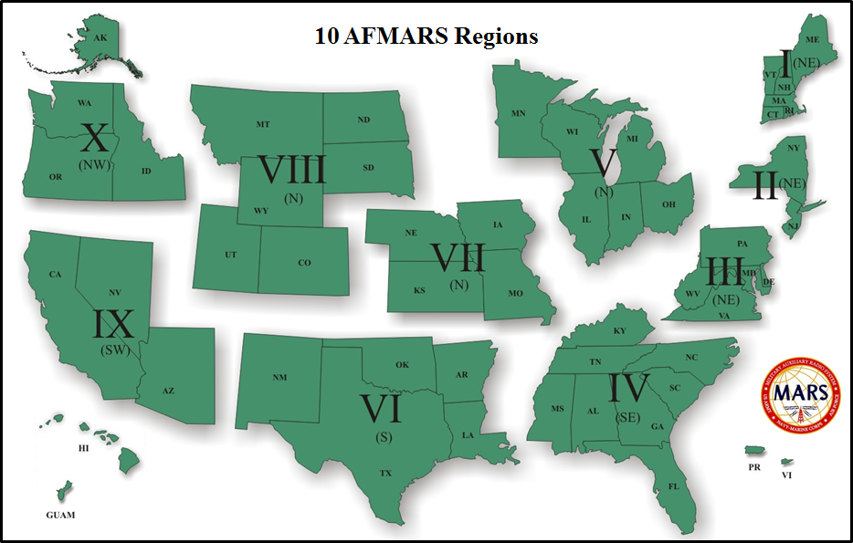 AFMARS Regions Map