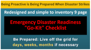 Disaster Readiness Go-Kit Checklist